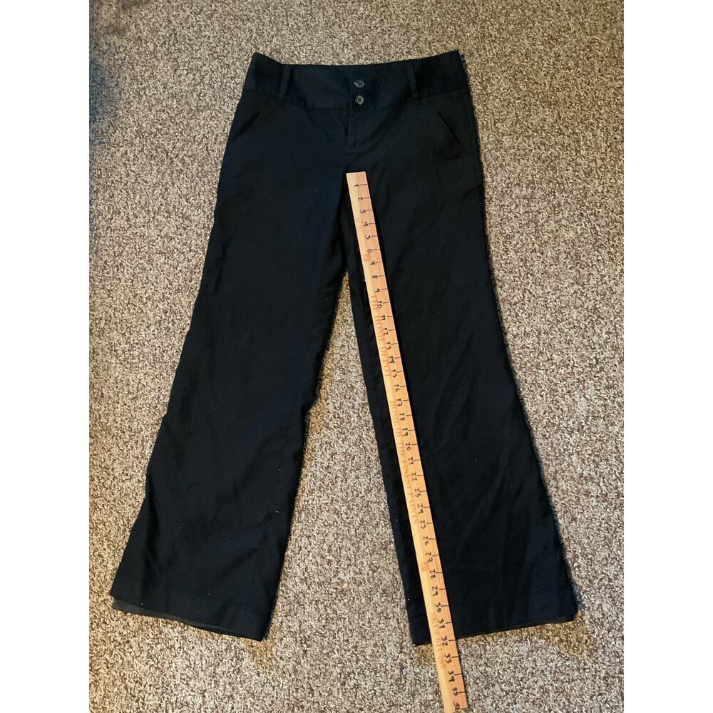 Banana Republic Martin Linen Pants Size 8 Black Straight Leg Work Pants - Picture 4 of 6